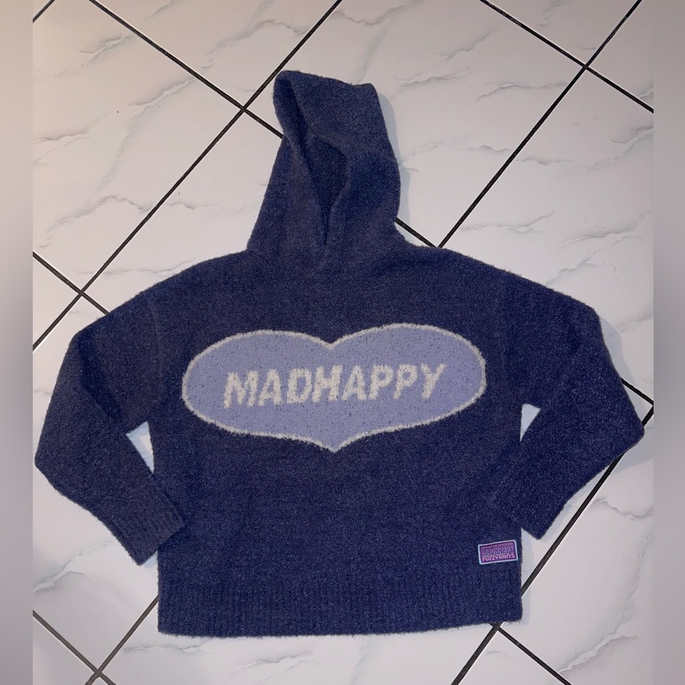 Madhappy winter collection heart buckle knit hoodie